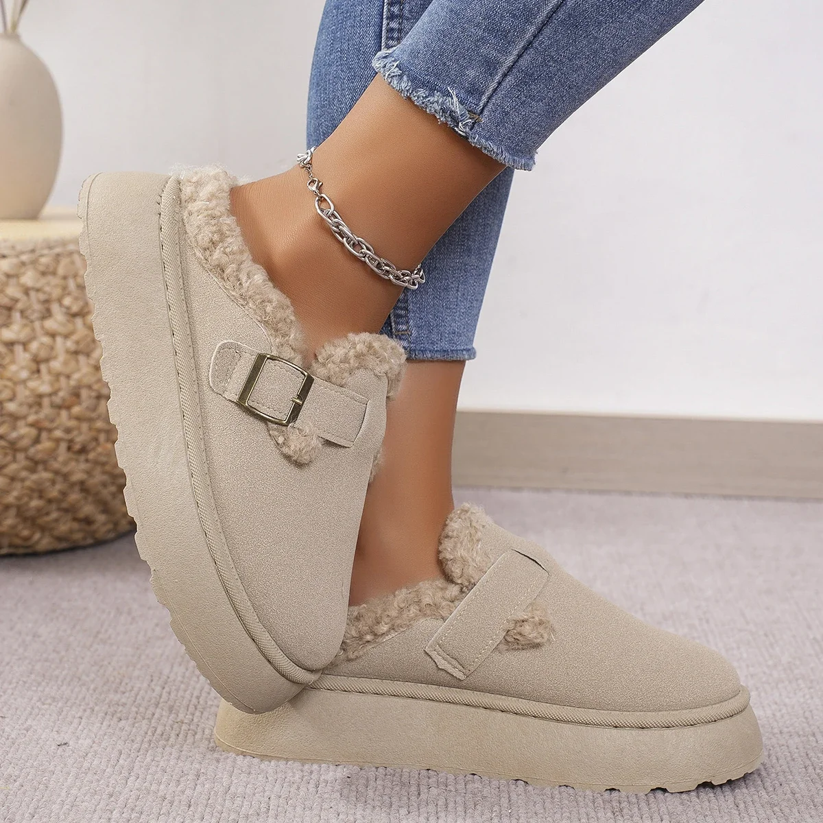 Women'S Fashion Ugg Boots - 2024 moda sonbahar ve kış peluş