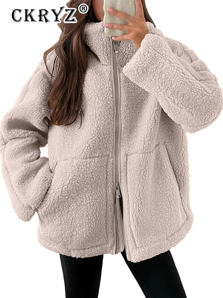 Sherpa Coat Women - Ckryz Kış 2026 Yeni Moda Büyük
