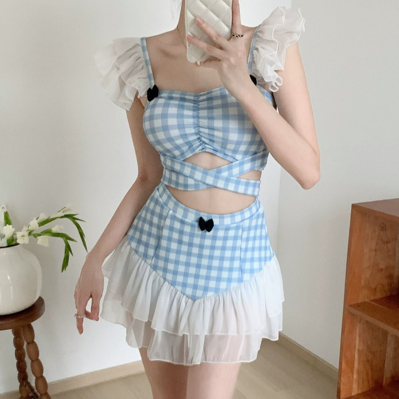 Women'S Fashion Middle Ages - Bayanlar Zayıflama Halter Mayo Sevimli Ilmek