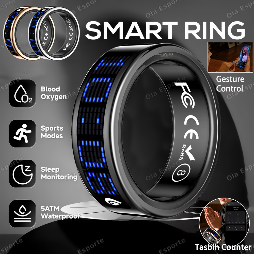 Women Fashion Rings - Çağrı Tanımlayıcı Hatırlatıcılı Akıllı Yüzük, Ekranlı,