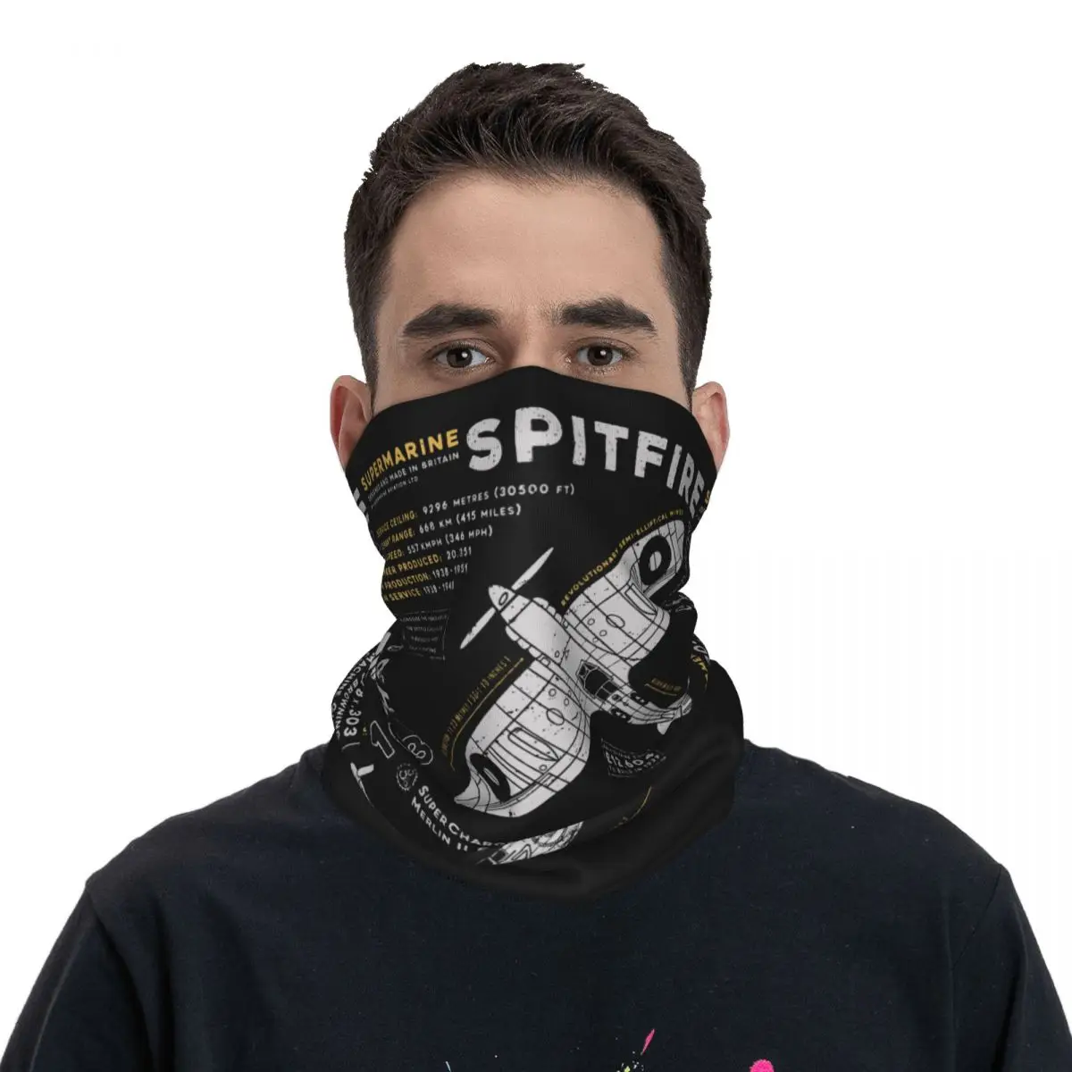 Women'S Fashion Ww2 - Yeni Spitfire Bandana Boyun Körüğü Baskılı