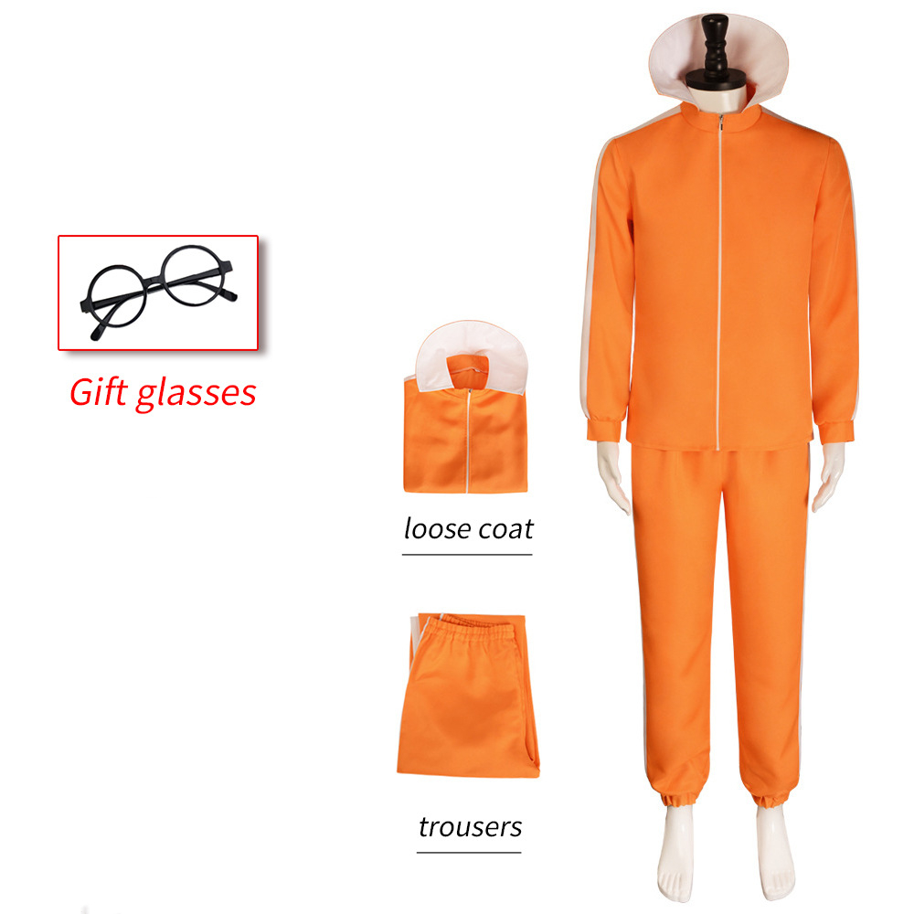 Women Fashion Vector - Erkek Yetişkin Vektör Cosplay Kostüm Turuncu