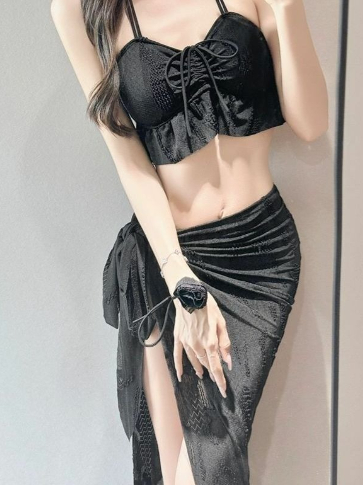 Women'S Fashion Middle Ages - Bayanlar Çiçekli İki Parçalı Mayo Moda