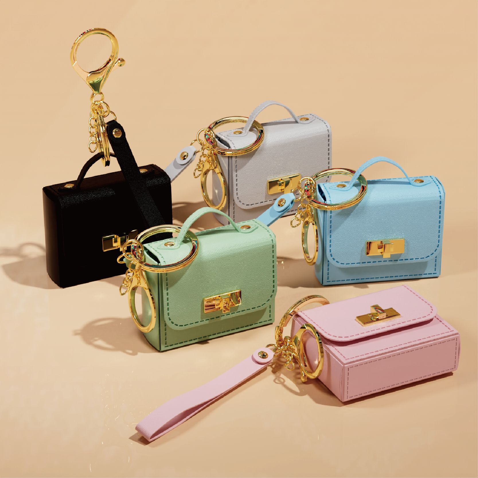 Women'S Ysl Fashion - Kadınlar için Mini Anahtarlık Çantası Deri