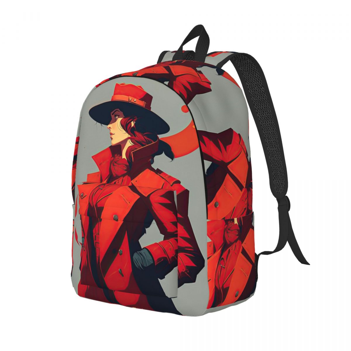Women Fashion Vector - Carmen Sandiego Vektör Sanat Öğrenci Sırt