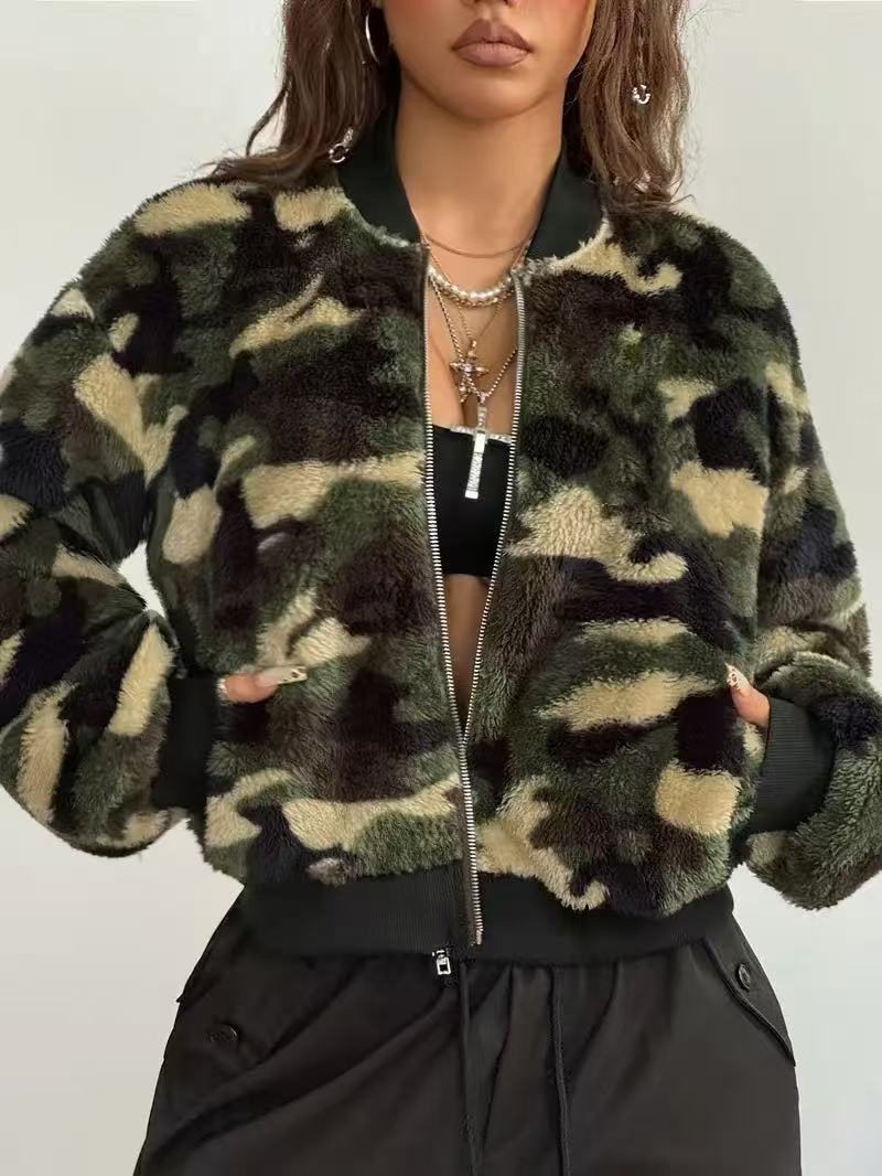 Kadın Kamuflaj Polar Kısaltılm - Sherpa Coat Women incelemesi ve fiyatı